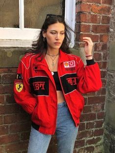 Formula F1 Racing Jacket, Cotton Ferrari Jacket, Red Bull Racing Jacket, Streetwear Racing Jacket,embroidery Ferrari Vintage, Vintage Racing Jacket, Ferrari Jacket, Sporty Jacket, Racing Jackets, Ferrari Racing, Racing Jacket, Preppy Aesthetic, Unisex Jacket