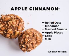 an image of apple cinnamon cookies on a white background with the words labeled below it