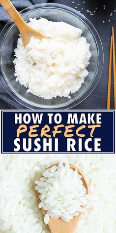 how to make perfect sushi rice in one bowl and on the other with chopsticks