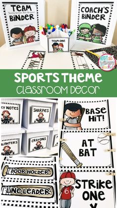 sports themed classroom decor and activities for kids to do with their teacher's name