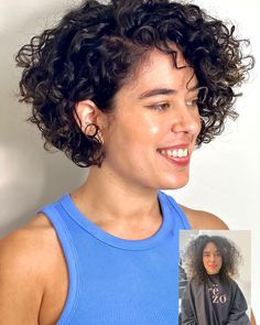 16 Stunning Rezo Cut Ideas to Show Your Curl Stylist Rezo Cut, Pixie Cut Curly Hair, Bob Haircut Curly, Short Curly Haircuts, Short Curly Bob