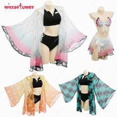 Haikyuu Cosplay Cover up  Anime Swimsuit Style Bathing Suit Swimwear Demon Slayer Swimsuit, Otaku Clothes, Halloween Mode, Haikyuu Cosplay, Kochou Shinobu, Swimsuits Outfits, Anime Inspired Outfits, Anime Dress, Dessin Adorable