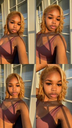 Honey Blonde Dark Skin, Blonde 4c Natural Hair, Hair Dyed, Dye Ideas, Dyed Natural Hair, 4c Natural Hair, Honey Blonde Hair, Hair Inspo Color, Honey Blonde