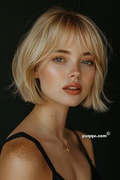 Short Blonde Fringe, Short Hairstyle Women With Fringe, Blonde French Bob With Fringe, Short Haircuts With Fringe, Short Bob With Wispy Bangs, Short French Bob With Fringe, Bob With A Fringe, Short Hair Low Taper, Blonde Hair Shoulder Length