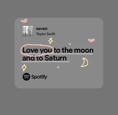 i love you to the moon and to saturn