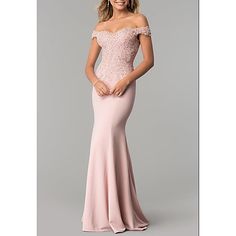 Silhouette:Mermaid / Trumpet; Hemline / Train:Sweep / Brush Train; Closure:Zipper UP; Built-In Bra:No; Embellishment:Appliques; Fabric:Stretch Satin; Sleeve Length:Short Sleeve; Boning:No; Style:Elegant; Occasion:Formal Evening,Prom; Neckline:Off Shoulder; Front page:Prom Dresses; Listing Date:11/15/2019; Bust:; Hips:; Hollow to Floor:; Waist: Light Pink Prom Dress, Trumpet Prom Dress, Cheap Prom Dresses Online, Bridesmaid Dresses Boho, Prom Dresses Elegant, Simply Dresses, Dress Off Shoulder, Boho Wedding Dress Lace, Prom Dresses Two Piece