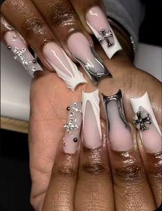 Pink Ombre Nails, Pink Ombre, Ombre Nails, Cute Acrylic Nails, Press On Nails, Nail Inspo, Acrylic Nails