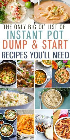 the only big list of instant pot dump and start recipes you'll need