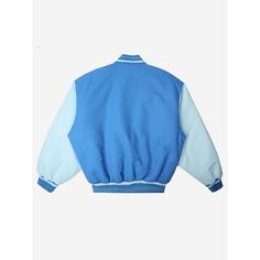 Step into nostalgia with this Blue's Clues varsity jacket, featuring charming embroidered art of Blue on the left lapel. Designed for both style and convenience, this officially licensed jacket boasts front pockets for practicality and snaps for easy closure. Crafted from 100% polyester, it offers durability and comfort. For care, simply machine wash it on cold and tumble dry low to keep it looking fresh.