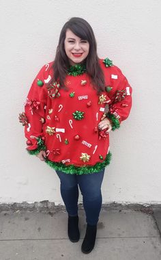 Easy DIY Ugly Christmas Sweater Easy Diy Ugly Christmas Sweater, Creative Ugly Christmas Sweater, Ugliest Christmas Sweater, Ugliest Christmas Sweater Ever