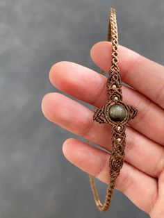 Adjustable Bronze Choker As A Gift, Spiritual Brown Choker As Gift, Spiritual Brown Choker Gift, Handmade Spiritual Brown Choker, Gift Macrame, Soul Sisters Gifts, Cross Choker Necklace, Necklace Christian, Obsidian Necklace