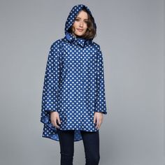 Pacific Northwest - Waterproof Rain Poncho for Women – November Rain USA Waterproof Poncho, Bulky Sweaters, November Rain, Rain Poncho, Detachable Hood, Pacific Northwest, North West, Blue Ocean, To My Daughter