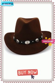 Woolen Western Hat Western Style Brown Fedora For Party, Brown Western Fedora For Party, Brown Wide Brim Felt Hat For Party, Brown Fedora Party Hat, Retro Wide Brim Hat For Country Events, Retro Wide-brim Rodeo Hat, Retro Wide Brim Rodeo Hat, Retro Wide Brim Hat For Rodeo, Brown Short Brim Sun Hat For Party