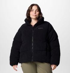 The perfect puffer for all-day comfort. This Sherpa jacket is soft, stylish, and packed with 100% recycled insulation to keep in just the right amount of warmth while feeling lightweight. Fall Puffer Jacket In Recycled Polyester, Insulated Recycled Polyester Puffer Jacket For Fall, Cold Weather Quilted Puffer Jacket In Recycled Polyester, Quilted Puffer Jacket For Cold Weather, Cozy Puffer Jacket For Cold Weather, Holiday Deals, Sherpa Jacket, Columbia Sportswear, Puffer Vest