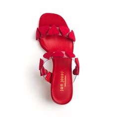 A luxurious Slide Heart sandal. Perfect for day time and going out in town. Leather upper Leather insole Leather Sole Made in Spain Day Time, Day And Time, Shoe Closet, Fashion High Heels, Red Suede, Sock Shoes, High Fashion, Going Out, Leather Upper