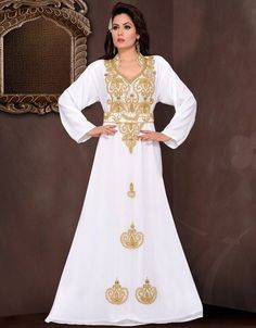 Beautiful 😉 Muslim wedding abaya 👗 Order Online latest Embroidered Kaftan which are made up from best quality fabrics with latest styles from our large collections at https://bit.ly/3eafqPe Shop Now : https://bit.ly/3FRLT7M Buy online @ $95.95 #womenskaftandress #kaftanclothing #designerkaftandresses #dubaikaftan #formalkaftandress #arabicattire #caftan Georgette Kaftan, Wedding Abaya, Embroidered Kaftan, Wedding Party Bridesmaid, Hand Beaded Embroidery, Moroccan Kaftan, Abaya Dress, Islamic Clothing, Caftan Dress