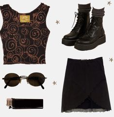 Outfits To Wear On Your Period Summer, Scorpio Clothing Style, Hardcore Concert Outfit, Tøp Concert Outfit, 90s Outfits Aesthetic, Top 10 Halloween Costumes, Halloween Costumes To Make, Concert Fit, Mode Hippie