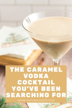 This is one of those creamy caramel vodka recipes that you won't believe is also dairy free - so it is a guest favorite! Add this to your list of party drinks for adults because and once you take the first sip, you'll be glad you did! Drinks Made With Caramel Vodka, Caramel Vodka Martini, Caramel Vodka Recipes, Drinks With Caramel Vodka, Caramel Vodka Drinks, Vanilla Vodka Recipes, Homemade Beefaroni Recipe, Caramel Cocktail, Healthy Cocktail Recipes