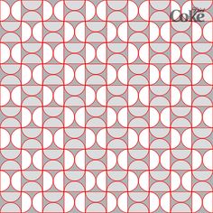 an image of a pattern with circles and lines in grey, red and white colors