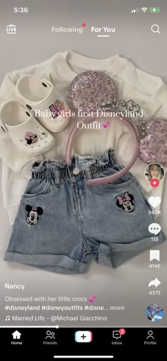 Disney World Family Outfits, Mom Daughter Trip, Disney With Baby, Disney Outfits Girls, Disney Toddler Outfits, Disneyland Fits, Kids Disney Outfits, Baby Girl Fits, Disney Ootd