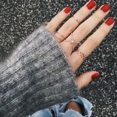 pinterest | bellaxlovee ✧☾ Marie Von Behrens, Cherry Nail Art, Cherry Nails, John Keats, Nail Ring, Nails Polish, Nail Jewelry, Makati, One Ring