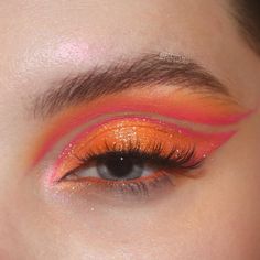 Makeup Yeux, Make Up Inspiration, Dope Makeup, Tequila Sunrise, Colorful Eye Makeup