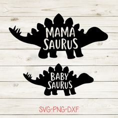 babysauruss svg cut file for silhouette or cricut - mama saurus and baby sauros