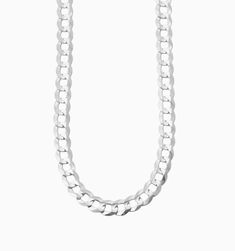 Everyday options with this silver cuban link chain necklace! Wear this on the longer length as a regular necklace or its shorter length as a choker. Designed to lay perfectly on your neck for a shinning silhouette!
Adjustable length: 15"- 17"
Width: 3mm Silver Necklace With Chunky Cuban Link Chain, White Gold Chunky Cuban Link Necklace, Silver Cuban Link Necklace With Chunky Chain, White Gold Cuban Link Necklace With Chunky Chain, Sterling Silver Chunky Cuban Link Necklace, Classic Silver Cuban Link Necklace With Chunky Chain, Sterling Silver Cuban Link Necklace With Chunky Chain, White Cuban Link Chain Necklace, Sterling Silver Necklace With Oval Link Curb Chain