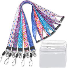 PRICES MAY VARY. 💎 SAFTY LANYARD-Lanyard With safty buckle,Lightweight and easy to breakaway and connect the buckle, comfortable and soft to wear,Easy to attach and detach for stuff with lanyard port/hole. 💜 EASY to UNPACK, Easy to Assemble:Packed neatly, no more tangled lanyards;WATERPROOF, FLEXIBLE AND RESEALABLE LOCK – Keep your credit cards and employee badges SECURE and DRY. 🌻 PRODUCTS Include:5 x Lanyards,Badge Holder Horizontal. 💞 DIMENSIONS: Lanyard Size:0.79 (20cm)*20 inches (51cm) School Supply Labels, Tag Holder, Document Holder, Name Badges, Id Badge Holders, Male Cards, Badge Holder, Id Holder, Id Badge