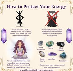 Energy Protection Sigil, How To Repel Negative Energy, How To Cleanse My Aura, Crystal Energy Healing, Crystals For Protection At Work, How To Cleanse Your Aura Spiritual, Protect Energy Spiritual, Crystals For Energy Vampires, How To Cleanse Energy