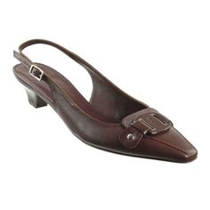 Women's SALVATORE FERRAGAMO slingback heels. Size 7.5 B. Chocolate brown leather uppers, lined with calfskin. 1 1/4 inch heels. Made in Italy. NEW, but were tried on. See photos for details. *Photos are of the actual item, not stock photos* Measurements: - Length of insoles: 10 1/4 inches - Width of insoles at maximum: 3 1/8 inches       NEW SALVATORE FERRAGAMO Heels Pumps Slingbak Sz. 7.5 B Brown Leather ITALY Women's SALVATORE FERRAGAMO slingback heels. Size 7.5 B. Chocolate brown leather uppe Leather Heels With Penny Strap For Formal, Leather Heels With Penny Strap For Formal Occasions, Formal Leather Slingback Sandals With Leather Sole, Leather Sandals With Penny Strap And Pointed Toe, Formal Closed Toe Leather Slingback Sandals, Formal Leather Closed Toe Slingback Sandals, Classic High Heel Slingback Pumps With Leather Lining, Formal Leather Slingback Sandals With Penny Strap, Pointed Toe Calf Leather Slingback Pumps With Buckle Closure