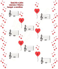 valentine's day music worksheet with hearts and trebles for kids