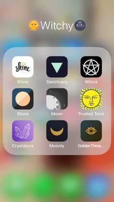 an iphone screen showing the icons for different app styles and colors, including sun, moon, and other symbols