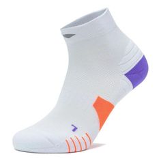 Li-Ning Cushion Ankle Socks 'White Purple Orange' AWST103-10 Fashion Performance, Purple Orange, Ankle Socks, Stylish Sneakers, Perfect Pair, Your Perfect, Socks, Cushions, Orange