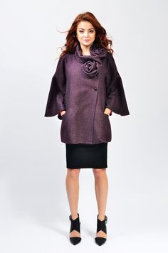 Alice 2 is a unique and elegant jacket wearable with select occasions it has a serious and feminine look that brings personality to your frame. Available fabrics:purple,green,brown, pink The products are made to order so any size will be ready for shipping in 2-3 weeks after payment. If you don't have a standard size, please send me your measurements following the instructions from this video: https://www.youtube.com/watch?v=TMaGDaDHY_M S (36) bust: 83cm waist: 64cm hips: 89cm M (38) bust: 87cm Chic Purple Outerwear For Spring, Purple Formal Outerwear For Spring, Formal Purple Outerwear For Spring, Chic Purple Outerwear For Work, Purple Long Coat For Formal Occasions, Purple Long Sleeve Outerwear For Office, Formal Purple Long Coat, Purple Lapel Collar Outerwear For Office, Chic Purple Outerwear With Lapel Collar