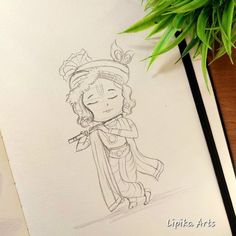 Krishna Ji Sketch Pencil, Janmashtami Drawing Sketch, Little Krishna Sketch, Cute Little Krishna Drawing, Cute Krishna Drawing, Pencil Drawing Images, Pencil Drawings Of Girls, Butterfly Art Painting, Boho Art Drawings