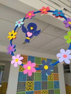 Spring Decor Kindergarten, Spring Kindergarten Decoration, Bird Classroom Decor, Easy Spring Decorations, Flower Crafts Kids, Balloon Bouquet Diy, Art Activities For Toddlers