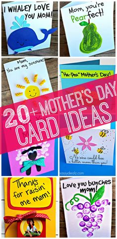 20 mother's day card ideas for kids to make with their mom and dad