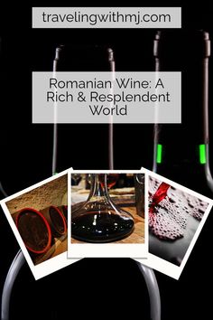 two wine glasses with the words roman wine - a rich and resplenden world