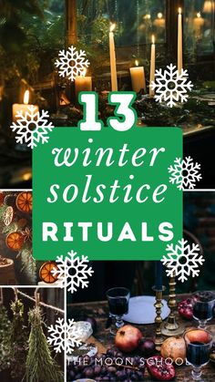 winter solstice rituals with candles and fruit