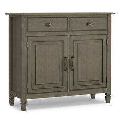 Farmhouse Grey | Connaught Entryway Storage Cabinet Traditional Entryway, Entryway Storage Cabinet, Low Storage, Farmhouse Grey, British Colonial Style, Raised Panel Doors, Entryway Storage, Raised Panel, Living Room Storage