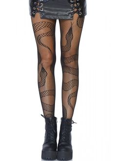 Black Fishnet Tights, Look Grunge, Fishnet Socks, Taylor Swift Tour Outfits, Hot Lingerie, Black Fishnets, Patterned Tights, Grunge Look, Snake Patterns