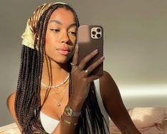 Box Braids Styles, Knotless Braid, Summer Hair Accessories, Braided Scarf, Hair Scarf Styles, Head Scarf Styles, Pelo Afro, Box Braids Styling