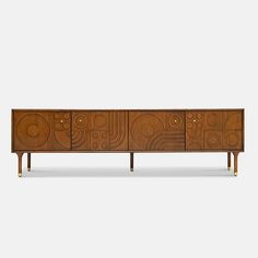 an art deco sideboard with geometric designs