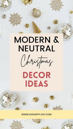 modern and neutral christmas decor ideas