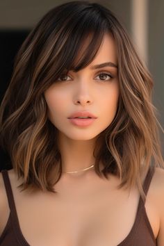 Bangs With Medium Hair, Haircuts For Medium Hair, Penteado Cabelo Curto, Haircuts With Bangs, Medium Hair Cuts, Curtain Bangs