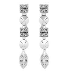 Bulgari Lucea Diamond White Gold Earrings 0000162 Diamond Gold Earrings, Gold Diamond Drop Earrings, Design Houses, Designers Jewelry Collection, White Gold Earrings, Earring Crafts, Diamond Gold, Diamond Drops, Diamond Drop Earrings