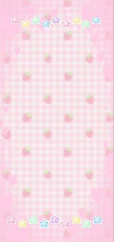 a pink background with stars and hearts