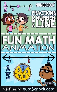 the fun math game for kids with numbers, fractions and numerals on it