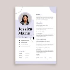 a professional resume template with an image on the front and back cover, in blue tones